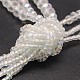 Glass Bead Lariat Necklaces NJEW-O059-04O-3