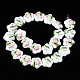 Brins de perles en céramique de porcelaine faites à la main PORC-S502-036D-2