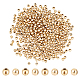 UNICRAFTALE 500Pcs 3mm Diameter Golden 304 Stainless Steel Round Seamed Beads Smooth Round Loose Beads Tiny Metal Hollow Crimp Bead for Jewelry Bracelets Necklace DIY Making Crafts STAS-UN0048-84-1