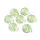 透明なスプレー塗装ガラスビーズ  まんじゅうの形  薄緑  12x8mm  穴：1.2mm GLAA-I050-09E-1