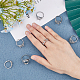 SUPERFINDINGS 8Pcs 4 Style Adjustable Brass Finger Ring Components KK-FH0006-14-3