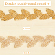 Fingerinspire patrón de hojas bugle talón con cuentas recortar bandas OCOR-FG0001-33-4
