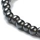 Bracelets extensibles hématite perles synthétiques non-magnétiques BJEW-D446-A-22-3