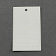 クラフト紙ペーパータグ値札タグ  長方形  ホワイト  50x30mm CDIS-R022-02-1