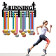CREATCABIN Running Medal Hanger Display Medal Holder Rack Sports Metal Hanging Awards Iron Small Mount Decor Awards for Wall Home Badge Race Runner Marathon Swimming Medalist Black 11.4 x 5.1 Inch ODIS-WH0055-002-7