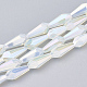Chapelets de perles en verre électroplaqué EGLA-T008-12L-1