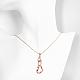 Rose Gold Plated Tin Alloy Heart to Heart Necklaces NJEW-BB02215-5
