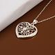 Simple Silver Plated Brass Cubic Zirconia Heart Pendant Necklaces For Women NJEW-BB12787-3