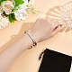 Unicraftale 1pc bracelet à charnière rectangle en zircone cubique transparente BJEW-UN0001-37P-4