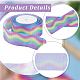10M Gradient Color Polyester Grosgrain Ribbon OCOR-WH0078-74A-6