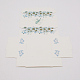 花柄紙ギフトボックス  折りたたみボックス  ジュエリースクエア用  ライトブルー  7.5x7.5x3cm CON-WH0182-03C-1