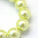 Backen gemalt pearlized Glasperlen runden Perle Stränge HY-Q003-6mm-46-3