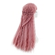 長いふわふわの巻き毛のかつら  高温耐熱繊維のかつら  女性用合成コスプレパーティーウィッグ  ピンク  650mm OHAR-G008-07-7