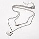 Two Tier Stainless Steel Necklaces NJEW-JN01244-1