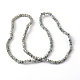 Faceted Rondelle Electroplate Imitation Jade Glass Bead Strands X-EGLA-D020-4x3mm-46-3