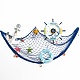 魚網の壁の装飾  天然なシェルと  海賊党のための海をテーマにした壁掛け釣り網パーティーの装飾  結婚式  写真の装飾  ミディアムブルー  2x1 M DIY-WH0168-84B-1