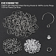 DICOSMETIC 100Pcs Stainless Steel Earring Hooks Kit 100Pcs Jump Rings and 100Pcs Plastic Ear Nuts Earring Making Supplies for Jewelry Making DIY-DC0001-37-4