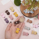 CHGCRAFT 16Pcs 8Colors Cattle Shape Silicone Beads for DIY Necklaces Bracelet Keychain Making Handmade Crafts SIL-CA0002-13-3