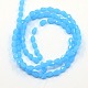 Imitation Jade Glass Faceted Teardrop Beads Strands GLAA-F022-B01-3