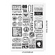 GLOBLELAND Stamp Postmark Postcard Clear Stamps for DIY Scrapbooking Big Size Silicone Clear Stamp Seals for Cards Making Photo Journal Album Decoration DIY-WH0296-0006-6