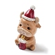 クリスマス動物樹脂彫刻飾り  ホームデスクトップの装飾用  牛  33.5x25.5x56mm RESI-K025-01E-1