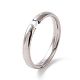 Anello da dito sottile semplice con strass di cristallo, 201 gioiello in acciaio inossidabile per donna, colore acciaio inossidabile, diametro interno: 17mm