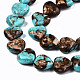 Brins de perles de bronzite naturelle et de turquoise synthétique assemblés G-S366-064-3