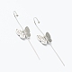 Brass Micro Pave Clear Cubic Zirconia Ear Wrap Crawler Hook Earrings EJEW-H125-03P-2