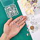 CHGCRAFT 32Pcs 8Styles Rhinestone Charm Pendant Valentine's Day Alloy Pendants Heart Flat Round Clover Ring for Bracelets Earrings Necklaces Pendants Findings DIY Jewelry Making FIND-CA0006-73-3