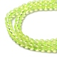 Chapelets de perles en verre transparent drawbench GLAD-Q012-4mm-07-2