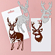GLOBLELAND 2Pcs Realistic Forest Deer Cutting Dies Metal Deer Head Die Cuts Embossing Stencils Template for Paper Card Making Decoration DIY Scrapbooking Album Craft Decor DIY-WH0309-814-3
