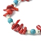 Bracelets de perles en corail synthétique BJEW-TA00374-3