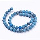 Dyed Natural Map Stone/Picasso Stone/Picasso Jasper Beads Strands X-G-F520-52-6mm-2