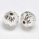Fancy Cut Faceted Round 925 Sterling Silver Beads STER-F012-12D-2