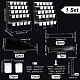 DIY 5 段階段形アクリル イヤリング ディスプレイ ホルダー セット  イヤリングディスプレイカード付き  ネジとナット  透明  完成：31x16.5x39.5cm ODIS-WH0029-64B-2