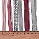 18 ヤード 6 スタイルのポリエステル リボン  DIY手作りクラフト用  髪のちょう結びとギフトの装飾  赤いカラーパレット  ミックスカラー  3/8~1/2インチ（10~12mm）  約3ヤード/スタイル SRIB-C001-D05-4