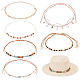 Ahadermaker 6 piezas 6 estilos cinturones de sombrero de concha FIND-GA0003-19-1