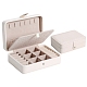 Caja organizadora de almacenamiento de joyas de cuero pu rectangular PW-WG25642-01-1