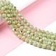 Assembled Synthetic Green Fluorite and Selenite Beads Strands G-K317-A16-2
