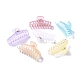 Plastic Claw Hair Clips, with Platinum Iron Findings, Mixed Color, 35x170x45mm, 6pcs/set