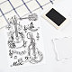 PH PandaHall Music Clear Stamps Guitar Flower Silicone Rubber Stamp Film Frame Transparent Seal Stamps for Music Festival Party Invitation Card Postcard Album Photo Gift Box Decoration Scrapbooking DIY-WH0167-57-0533-4