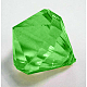 Pendentifs en diamant à facettes en acrylique transparent de couleur vert lime X-TACR-DB28x31mm-C67-1