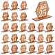 Ph pandahall 25 juego de números de mesa con base de madera DIY-WH0002-33-1
