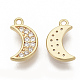 Brass Micro Pave Cubic Zirconia Charms KK-T050-30G-NF-2
