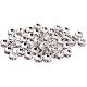 PandaHall Elite 50pcs 6mm Grade A Brass Rhinestone Rondelle Spacer Beads Silver for Jewelry Making RB-PH0001-10S-2