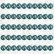 50個のドームガラスカボション  亀の模様の半円形  ターコイズ  25x7mm GGLA-SZ0001-25-4