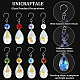 UNICRAFTALE 16pcs Glass Pendant Decorations with Stainless Steel S-Hook Mixed Color Teardrop Shape Crystal Suncatcher Suncatchers for Windows Christmas Day Party Wedding Pendant Ornament HJEW-UN0001-16-4