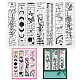GLOBLELAND Vintage Bookmark Background Clear Stamps Butterfly Dragonfly Floral Words Lace Label Silicone Clear Stamp Seals for Cards Making DIY Scrapbooking Photo Journal Album Decoration