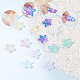 Sunnyclue 1 scatola 120 pezzi perline di stelle marine perline di stelle marine stella di vetro mare oceano animale doppia faccia trasparente perline distanziatrici allentate per la creazione di gioielli kit di perline braccialetto collana fai da te forniture per adulti GLAA-SC0001-73-3