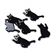 アクリルパーツ  3dプリント  猫の形  ブラック  39x28x2mm  穴：1.5mm KY-I007-48A-1